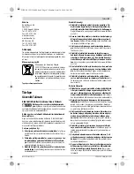 Preview for 63 page of Bosch GSA 1300 PCE Original Instructions Manual