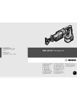 Предварительный просмотр 1 страницы Bosch GSA 24 VE Professional Original Instructions Manual