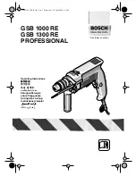 Bosch GSB 1000 RE PROFESSIONAL Operating Instructions Manual предпросмотр