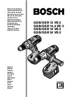 Bosch GSB 12 Operating Instructions Manual preview