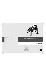 Предварительный просмотр 1 страницы Bosch GSB 1600 RE Professional Original Instructions Manual