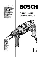 Предварительный просмотр 1 страницы Bosch GSB 22-2 RCE Operating Instructions Manual