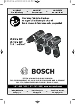 Bosch GSB12V-300 Operating/Safety Instructions Manual предпросмотр