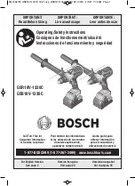 Предварительный просмотр 1 страницы Bosch GSB18V-1330C Operating/Safety Instructions Manual