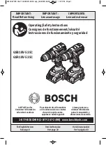 Предварительный просмотр 1 страницы Bosch GSB18V-535C Operating/Safety Instructions Manual