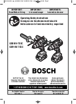 Bosch GSB18V-755C Operating/Safety Instructions Manual предпросмотр