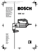 Предварительный просмотр 1 страницы Bosch GSC 4,5 Operating Instructions Manual