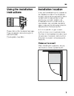 Preview for 3 page of Bosch GSN36AW31G Installation Instructions Manual