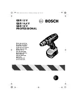 Bosch GSR 12 V PROFESSIONAL Operating Instructions Manual предпросмотр