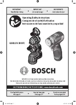 Предварительный просмотр 1 страницы Bosch GSR12V-300FC Operating/Safety Instructions Manual