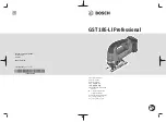 Bosch GST 185-LI Professional Original Instructions Manual предпросмотр