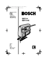 Предварительный просмотр 1 страницы Bosch GST 54 E Operating Instructions Manual