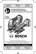 Bosch GST18V-47 Operating/Safety Instructions Manual preview