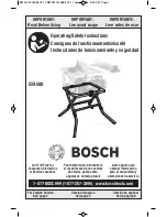 Bosch GTA500 Operating/Safety Instructions Manual preview
