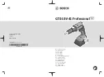 Предварительный просмотр 1 страницы Bosch GTB 18V-45 Professional Original Instructions Manual