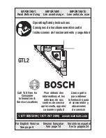 Bosch GTL2 Operating/Safety Instructions Manual preview