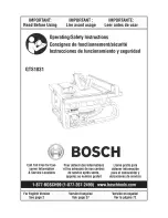 Bosch GTS1031 Operating Instructions Manual preview