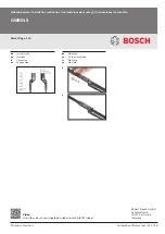 Предварительный просмотр 1 страницы Bosch GWB015 Installation Instruction