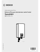 Bosch GWH 12 CTDE 31 F5 S7805 Installation And Operating Instructions Manual preview