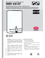 Bosch GWH 425 EF User Manual preview