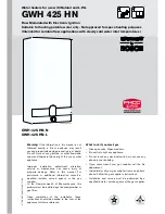 Preview for 1 page of Bosch GWH 425 HN User Manual