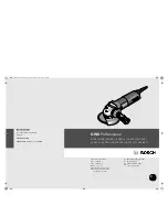 Bosch GWS 10-125 Professional Original Instructions Manual preview