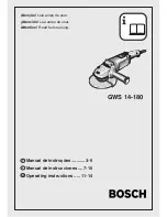 Предварительный просмотр 1 страницы Bosch GWS 14-180 Operating Instructions Manual