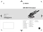 Bosch GWS 880 Original Instructions Manual preview