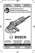 Bosch GWS9-45 Operating/Safety Instructions Manual preview