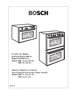 Bosch HBL 44 Series Use And Care Manual preview