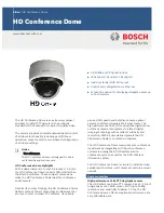 Bosch HD Conference Dome Camera Technical Specifications preview