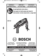 Bosch HD19-2 Operating/Safety Instructions Manual preview