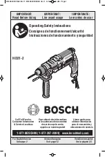 Bosch HD21-2 Operating And Safety Instructions Manual предпросмотр