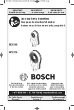 Bosch HDC200 Operating/Safety Instructions Manual preview
