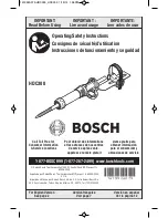 Bosch HDC300 Operating/Safety Instructions Manual предпросмотр