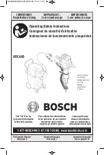 Bosch HDC400 Operating Instructions Manual preview