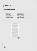 Bosch Heat Radiator 4500 Installation And Operating Instructions Manual preview