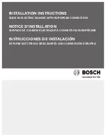 Bosch HEI7052C Installation Instructions Manual preview