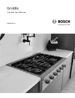 Preview for 1 page of Bosch HEZ9GR41UC Use And Care Manual