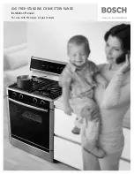 Bosch HGS7282UC - 30" Pro-Style Gas Range Installation Manual preview