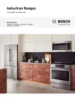 Предварительный просмотр 1 страницы Bosch HII8046C Use And Care Manual