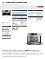 Предварительный просмотр 1 страницы Bosch HMC80251UC Brochure & Specs