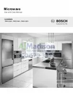 Предварительный просмотр 1 страницы Bosch HMV3022U Use And Care Manual