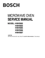 Preview for 1 page of Bosch HMV9302 Service Manual