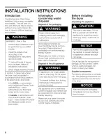 Preview for 6 page of Bosch Household Appliances WTC82100US Operating, Care And Installation Instructions Manual