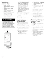 Preview for 10 page of Bosch Household Appliances WTC82100US Operating, Care And Installation Instructions Manual