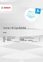 Preview for 1 page of Bosch I 8 OptiMUM Series Information For Use