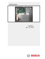 Предварительный просмотр 1 страницы Bosch ICP-CC404 User Manual