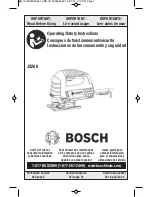 Bosch JS260 Operating/Safety Instructions Manual предпросмотр