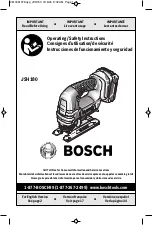 Preview for 1 page of Bosch JSH180 Operating/Safety Instructions Manual